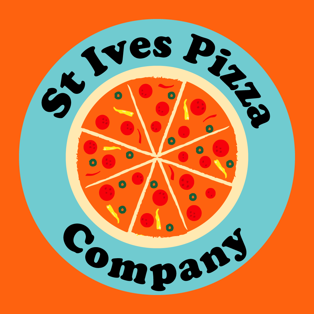 St Ives Pizza Company illustrated brand mark